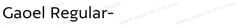 Gaoel Regular字体转换